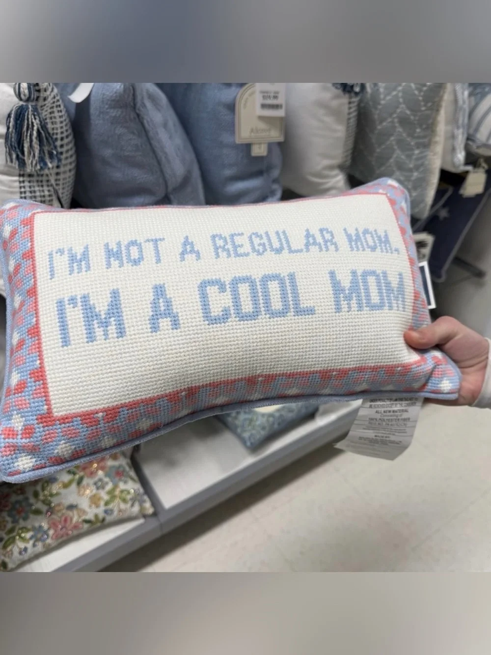 Rachel Zoe 'I'm A Cool Mom' Embroidered Pillow